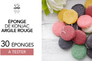 éponge Konjac Argile Rouge Le Petit Carré Français