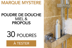 poudre de douche ultra doux d’une marque mystère