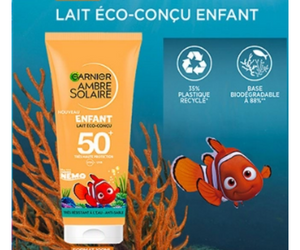 lait haute protection Ambre Solaire pour enfants de Garnier