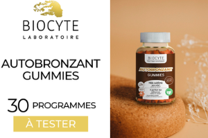 boîte de gummies autobronzants de Biocité