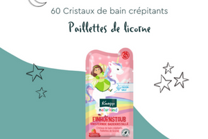 Cristaux de bain crépitants – Paillettes de licorne