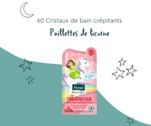 Cristaux de bain crépitants – Paillettes de licorne