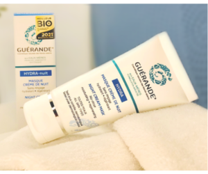 un masque crème de nuit 2 en 1 de Guérande Cosmétiques