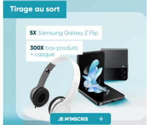 smartphone Samsung Galaxy Z Flip ou soins Keracnyl à gagner