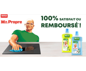 Remboursement à 100 % sur votre nettoyant liquide Mr Propre