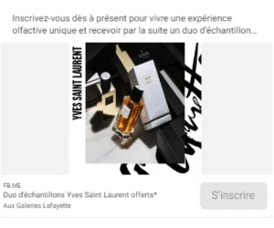 échantillon d'un duo de parfums YSL