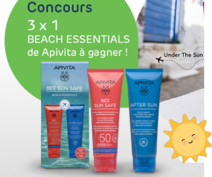 un lot de soins Beach Essentials Apivita à gagner
