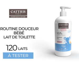lait de toilette routine Douceur Bébé de Cattier