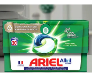 une boîte de lessive Ariel Pods