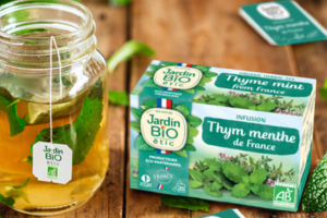 boîte d'infusions thym menthe de Jardin Bio étic