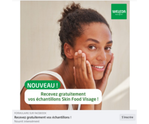 échantillon gratuit soin skin food visage Weleda