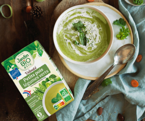 test gratuit pack velouté aux petits pois légumes verts bio Jardin BIO étic