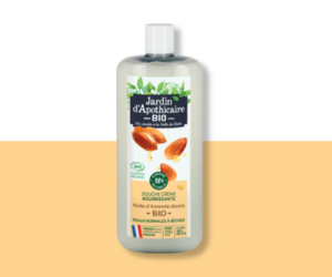 crème douche nourrissante huile d'amande douce bio de Jardin d'Apothicaire