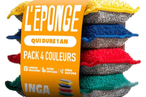 pack d'éponges réutilisables lavables Inga