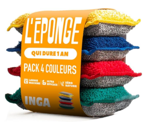 pack d'éponges réutilisables lavables Inga