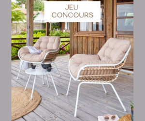 salon de jardin duo Paopao blanc