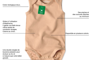 Un body bébé en coton biologique