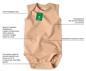 Un body bébé en coton biologique