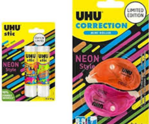 un lot de fournitures UHU