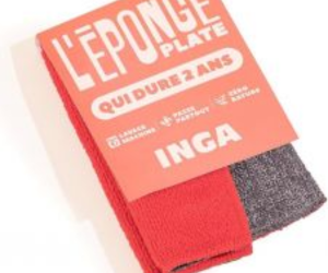 pack d’éponges plates réutilisables lavables Inga