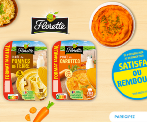 plat préparé purée de Carottes ou Pommes de Terre Florette