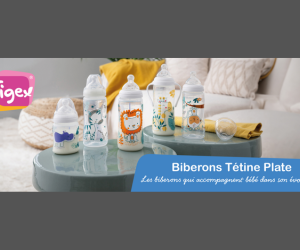 biberon tétine plate de Tigex