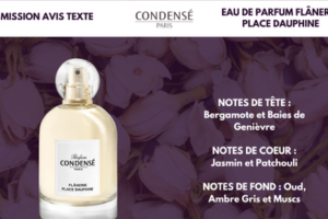 eau de parfum Flânerie Place Dauphine de Condensé Paris