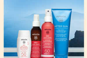 Cosmopolitan routine de soins solaires Bee Sun Saf Apivita