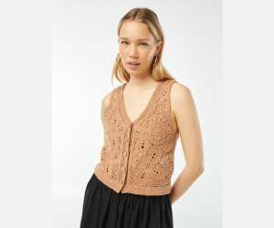 gilet sans manches en crochet Kiabi