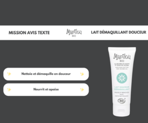 lait douceur démaquillant Marilou Bio