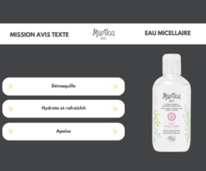 eau micellaire de Marilou Bio
